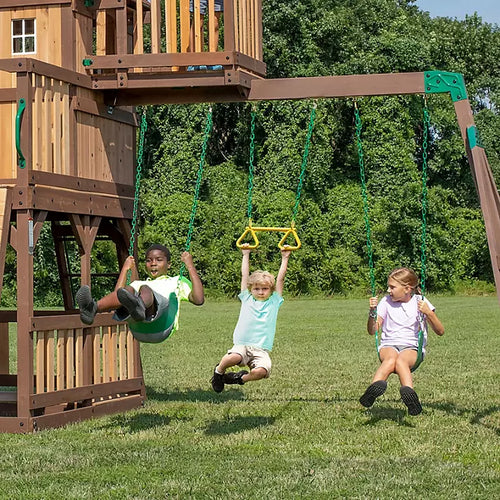 Backyard Discovery Skyfort II Cedar Swing Set/PlaySet